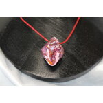 Collier-Chaine-Imitation-Cuir-Rouge-Polymere-Toupie-Multicolore-4