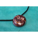 Collier-Coton-Cire-Pendantif-Galet-Multicolore