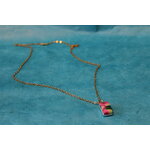Collier-Chaine-Dore-Polymere-Multicolore