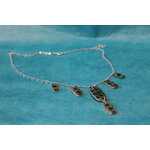 Collier-Chaine-Argente-Polymere-Ocre-Verte