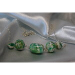 Collier-Chaine-Argente-Perles-Polymere-Vertes-4