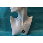 Collier-Chaine-Argente-Polymere-Noir-Blanc