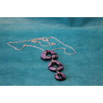 Collier-Chaine-Argente-Polymere-Fleur-Violette-Noir