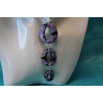 Collier-Chaine-Argente-Polymere-Fleur-Violette-Noir-3
