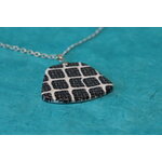 Collier-Chaine-Argente-Polymere-Pied-de-Poule-Noir-Blanc-3