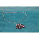 Collier-Chaine-Argente-Polymere-Pied-de-Poule-Noir-Blanc-2
