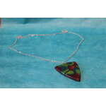 Collier-Chaine-Argente-Polymere-Spirales-Degrade-Verts-Degrade-rouge