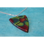 Collier-Chaine-Argente-Polymere-Spirales-Degrade-Verts-Degrade-rouge-1