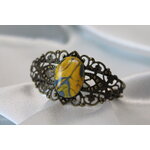 Bracelet-Reglable-Acier-Bronze-Cabochon-Polymere-Argent-Or-1