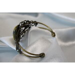Bracelet-Reglable-Acier-Bronze-Cabochon-Polymere-Argent-Or-2