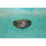 Bracelet-Reglable-Acier-Bronze-Cabochon-Polymere-Noir-Blanc-7