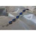 Bracelet-Acier-Argente-Forme-Gouttes-Eau-Polymere-Bleu-Argente-3