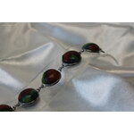 Bracelet-Acier-Argente-Cabochon-Rond-Polymere-Spirales-Multicolores-4