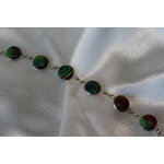 Bracelet-Acier-Argente-Petits-Cabochons-Ronds-Polymere-Multicolores-1