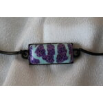 Bracelet-Acier-Noir-Cabochon-Rectangulaire-Polymere-Bleu-Violet-1