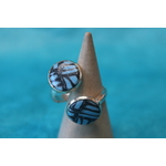 Bague-Acier-Reglable-2 Cabochon-Polymere-Bleu-Noir (4)