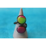 Bague-Reglable-Cuivre-acier-2 Cabochon-Polymere-Couleurs-Vives (3)