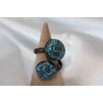 Bague-Cuivre-Acier-Reglable-2 Cabochon-Polymere-Multicolores-1