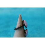 Bague-Acier-Cuivre-Reglable-2 Cabochon-Polymere-Blanc-Parme (5)