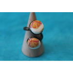 Bague-Acier-Cuivre-Reglable-2 Cabochons-Polymere-Orange-Blanc (4)