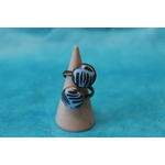 Bague-Acier-Cuivre-Reglable-2 Cabochons-Polymere-Bleu-Noir (3)