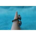 Bague-Acier-Cuivre-Reglable-2 Cabochons-Polymere-Bleu-Noir (6)