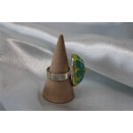Bague-Reglable-Acier-Polymere-Fleur-Turquoise-Jaune (2)