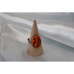 Bague-Acier-Reglable-Polymere-Orange-Motif-Noir