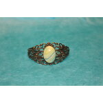 Bracelet-Reglable-Acier-Bronze-Cabochon-Plymere-Verts-5