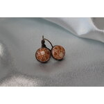 Boucle-Oreille-Dormeuse-acier-Cuivre-Polymere-Fleur-Orange-3