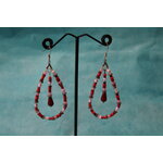 Boucle-Oreille-Pendante-Perles-Rose-Rouge-5