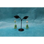 Boucle-Oreille-Pendente-Marbrures-Verte-Blanche