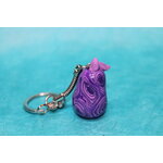 Porte-Cle-Poire-Polymere-Rose-Violet (4)