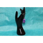 Porte-Cle-Poire-Polymere-Rose-Violet