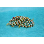 Bracelet-Mumlti-Rangs-Perles-Resine-Multicolores-Breloques-Feuilles-Dore (7)