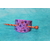 Barette Chignon Enfant en Pâte polymère-Fond Violet et Décalcomanie Fleurie (4)