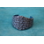 Bracelet Manchette en Pâte Polymère, noir et bleu ciel