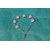 Bracelet Support Acier Argenté à 6 Cabochons. Déco en pâte Polymère Blanc et Parme