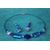 Parure-Collier-Boucle d'Oreille-Perles de Verre Bleus (4)