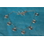 Collier Chaine Acier Argenté, Connecteurs en Fils de Cuivre Argentré en Forme de Spirale et Perles Etoile Métal Argenté
