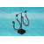 Boucle d'Oreille Fil Aluminium Noir et Perles de Corail Rouge (5)