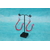 Boucle d'Oreille Fil Aluminium Rose et Perles de Corail Rouge (3)