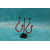 Boucle d'Oreille Fil Aluminium Rouge et Perles de Corail Rouge (3)