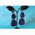 Clous d'Oreille Acier Inoxydable-Pâte Polymère Violette-Décalcomanie Fleurs (2)