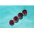 Barette Support Argenté-Déco Pâte Polymère-Couleur Framboise-Décalcomanie Motif Fleurs (4)