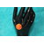 Elastique à Cheveux- Pâte Polymère-Orange-Décalcomanie Motif Feuillage (3)