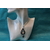Collier-Chaine-Argente-Polymere-Pied-Poule-Noir-Blanc