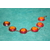 Bracelet-Acier-Argente-Cabochons-Ronds-Polymere-Orange-Degrade-Rouge-Framboise-6