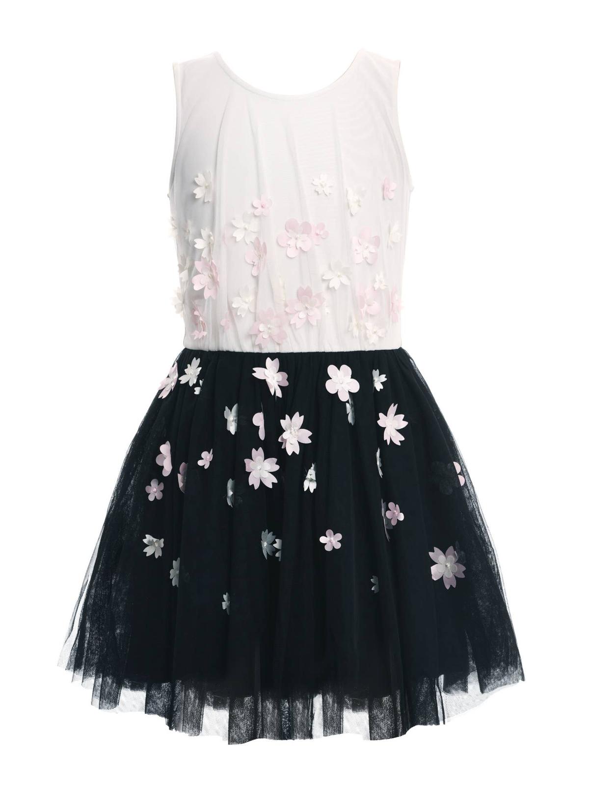 Robe color block à fleurs