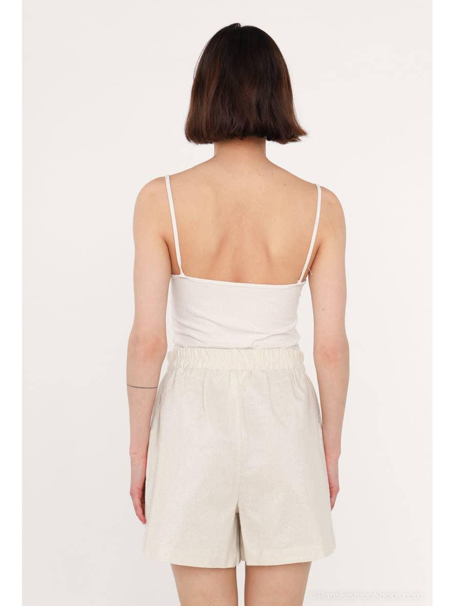 Short à poches italiennes en lurex